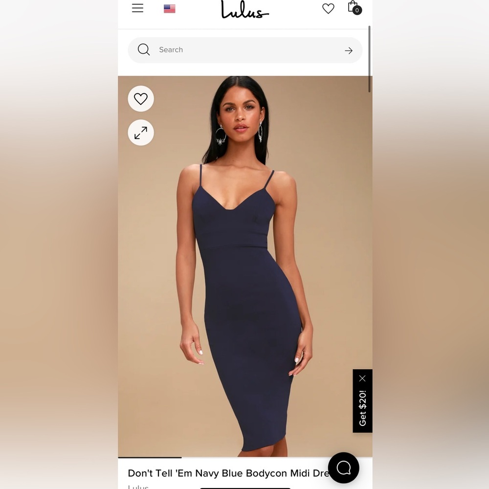 Navy blue bodycon midi dress